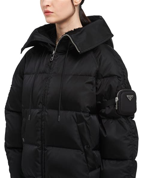 re-nylon gabardine puffer jacket prada|PRADA .